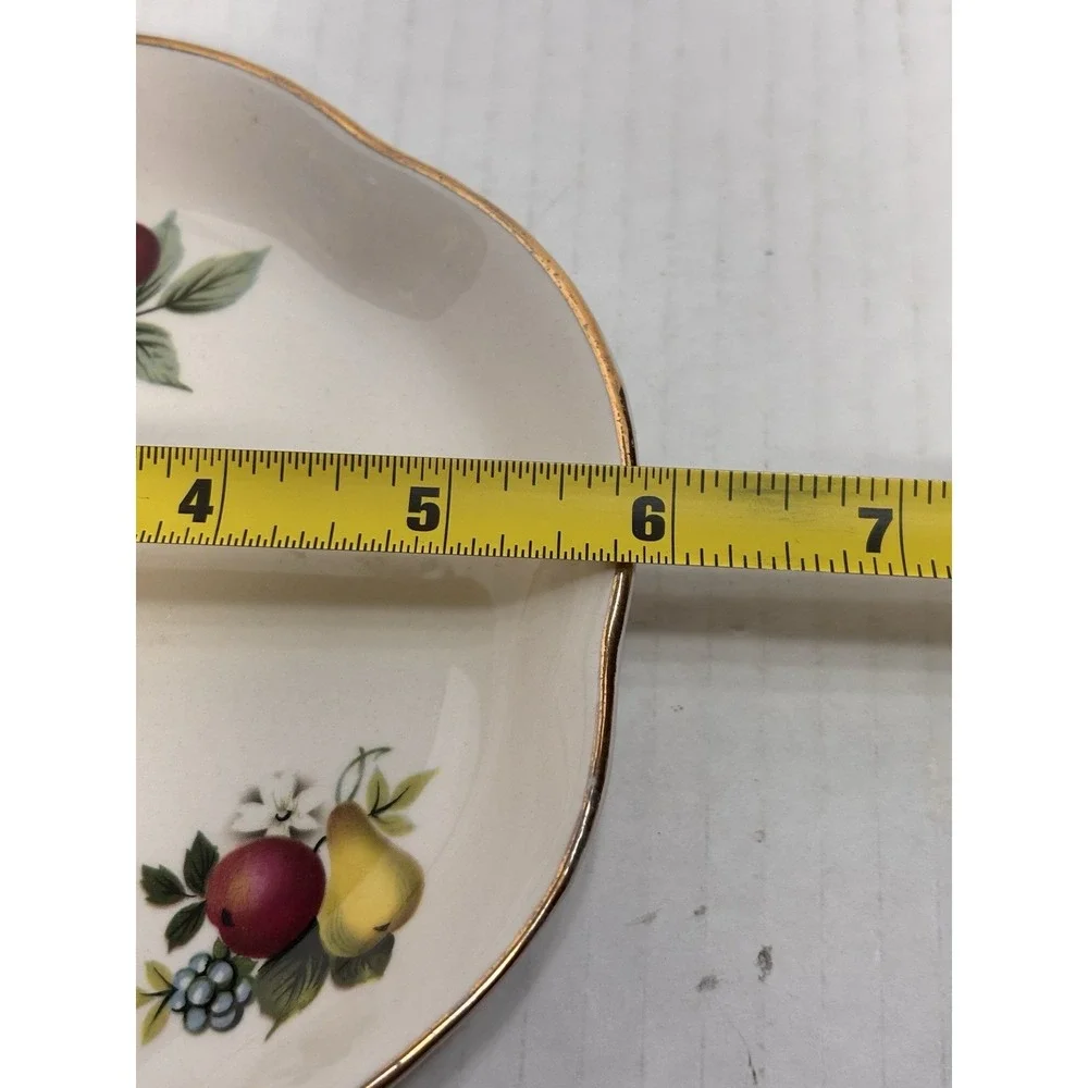 Vintage Old Foley James Kent England Fruit Candy Dish‎ Gold Trim Staffordshire